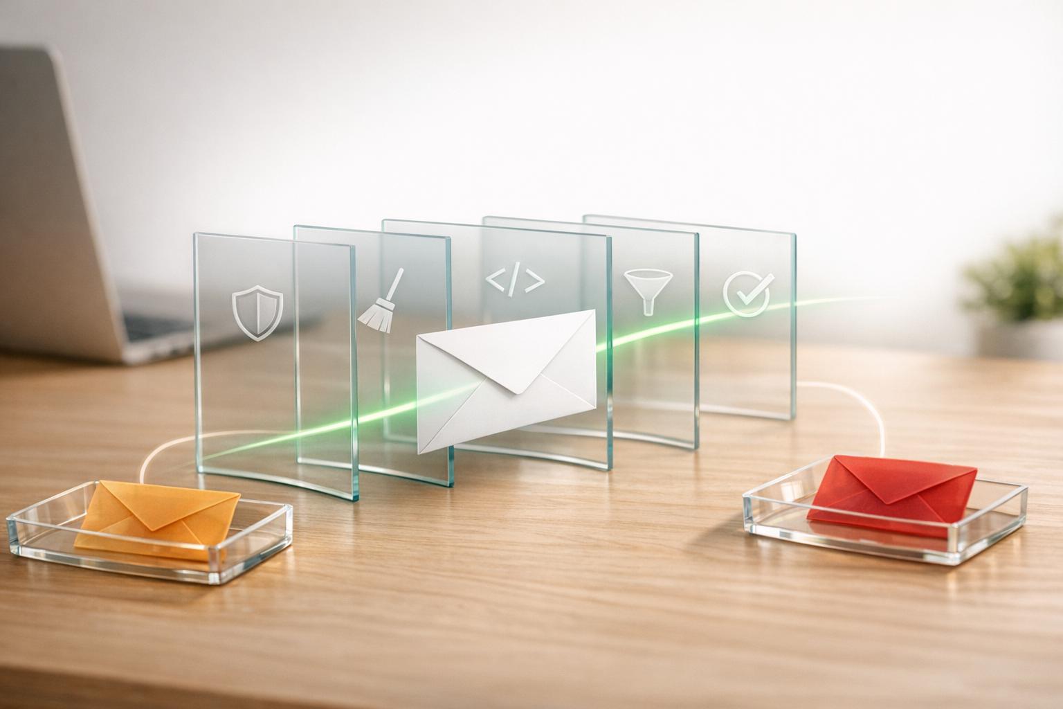 Email marketer reviewing bounce rate analytics dashboard to improve deliverability and sender reputation