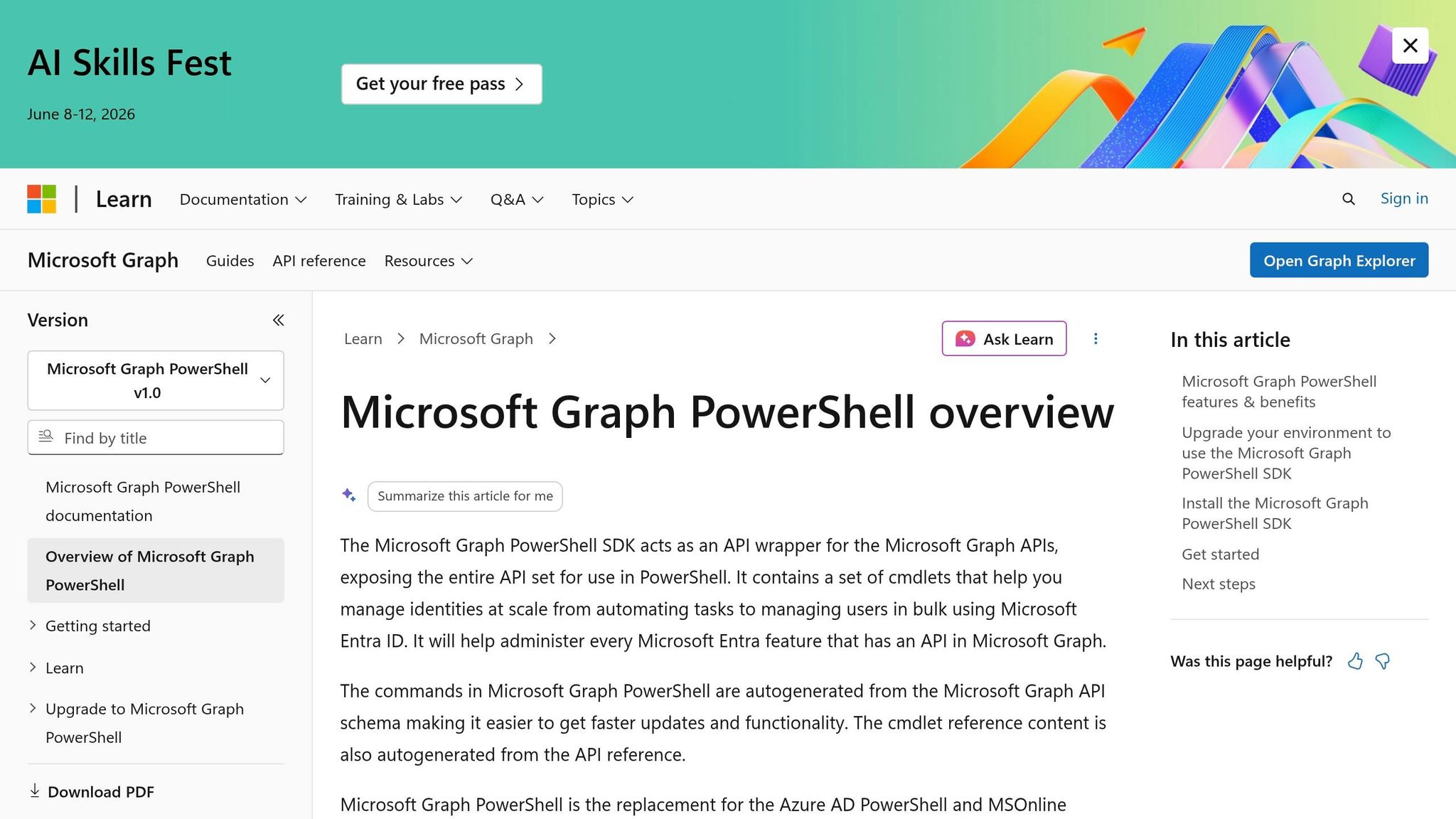 Microsoft Graph PowerShell